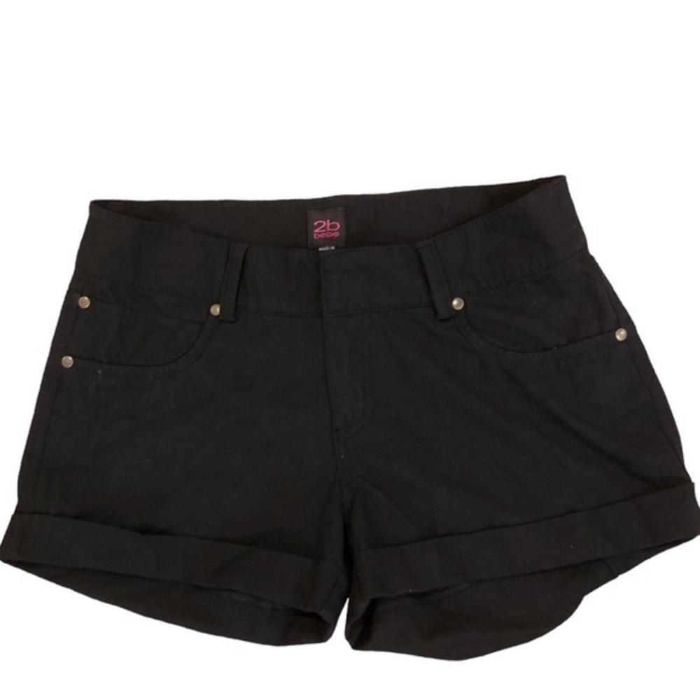 2B bebe Black  cuffed shorts